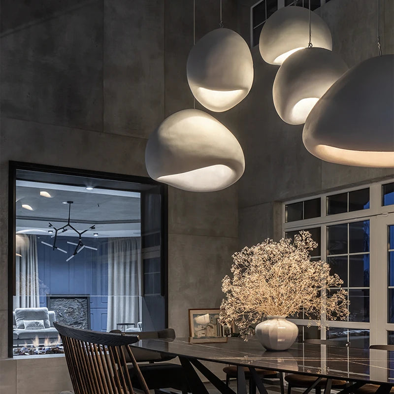 lustre moderne nordique wabi sabi led suspendu loft