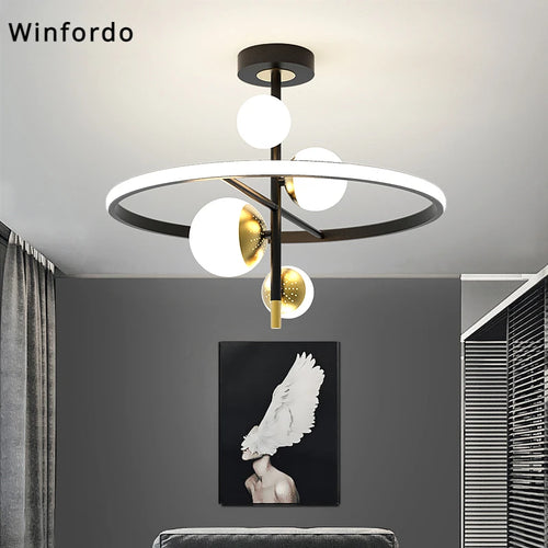 lustre led moderne nordique simple boule pour intérieur