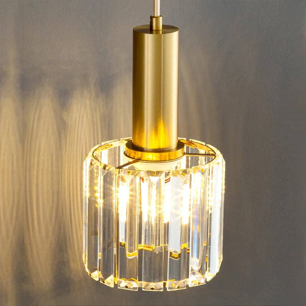 suspension en cristal design moderne pour éclairage intérieur réglable - vue 3 sur 10