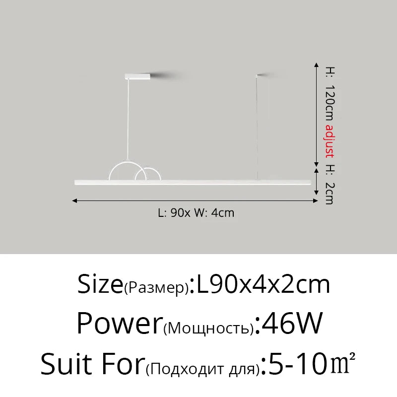 lustre à led nordique design pour éclairage intérieur moderne - vue 16 sur 18