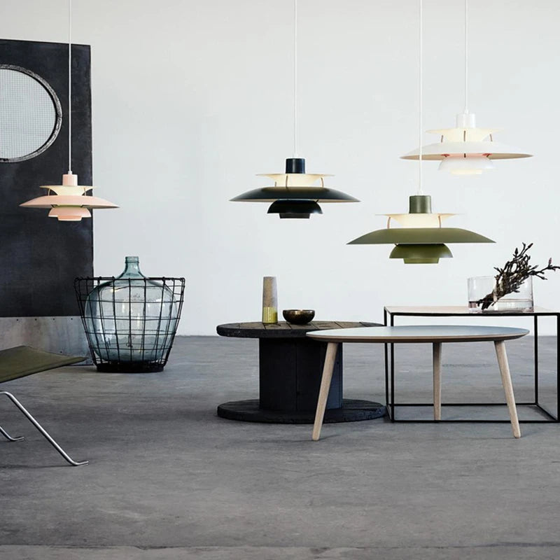 Moderne LED coloré parapluie suspension lustres nordiques lampe suspendue salle à manger Table Bar Restaurant luminaires - vue 6 sur 21
