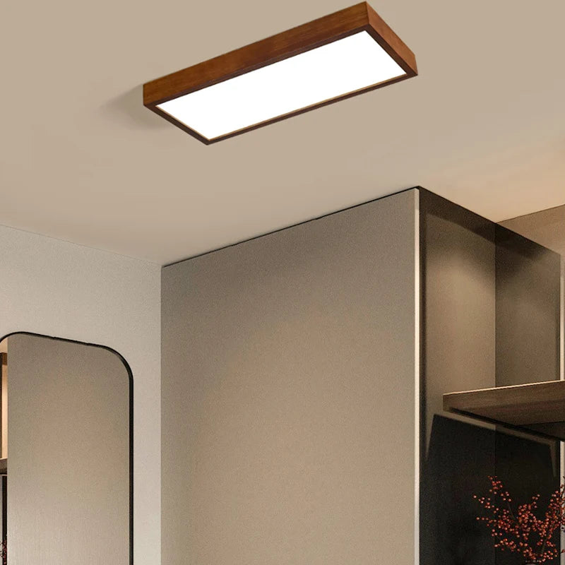 lustre à led moderne pour intérieur design en bois - vue 5 sur 9