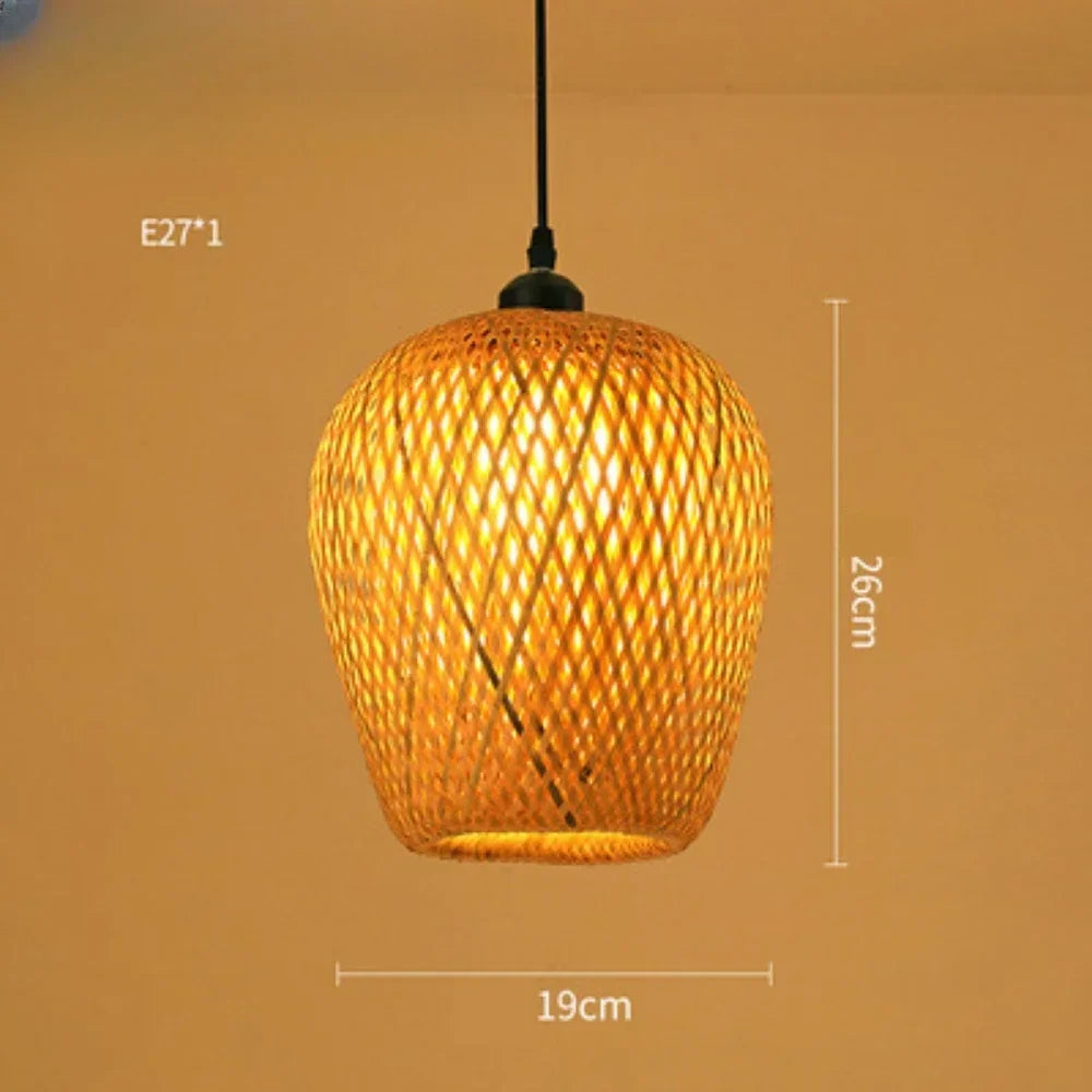Suspension classique en bambou tissé - vue 6 sur 8
