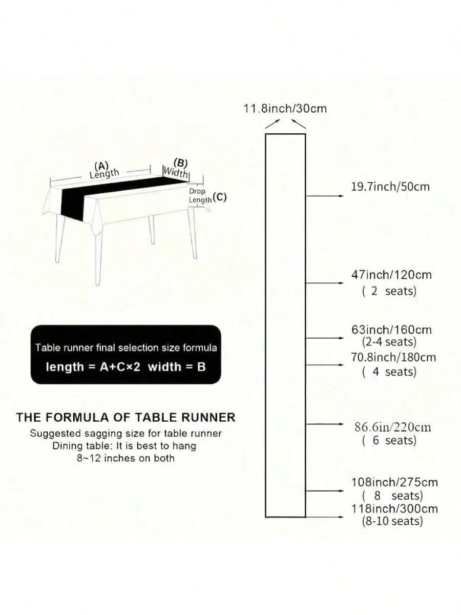 Chemin de table bohème motifs aztèques beige pompons - vue 6 sur 6