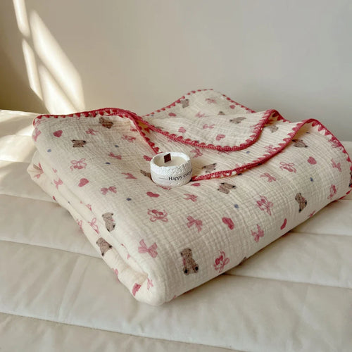 plaid coton crepe leger motif carreaux enfant ete