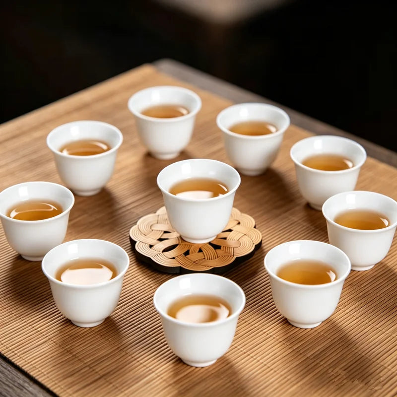 Service the porcelaine dehua kungfu artisanal 10 pieces - vue 3 sur 6