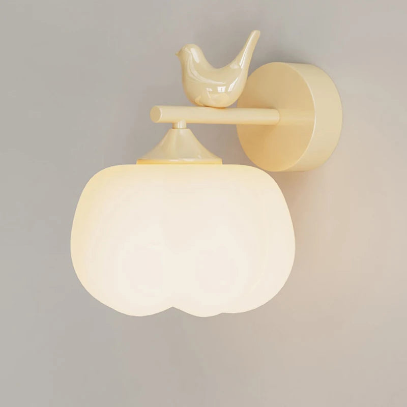 applique murale led moderne oiseau lumière avec abat-jour pe