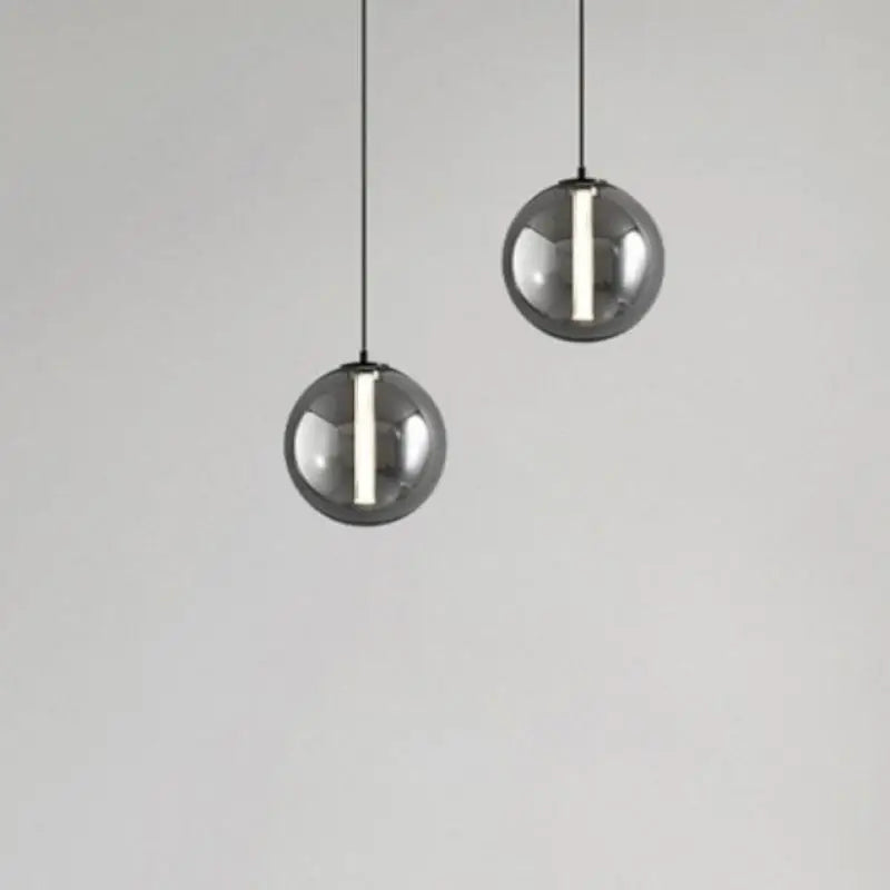 suspension en verre fumé lampe design pour restaurant et café - vue 3 sur 8