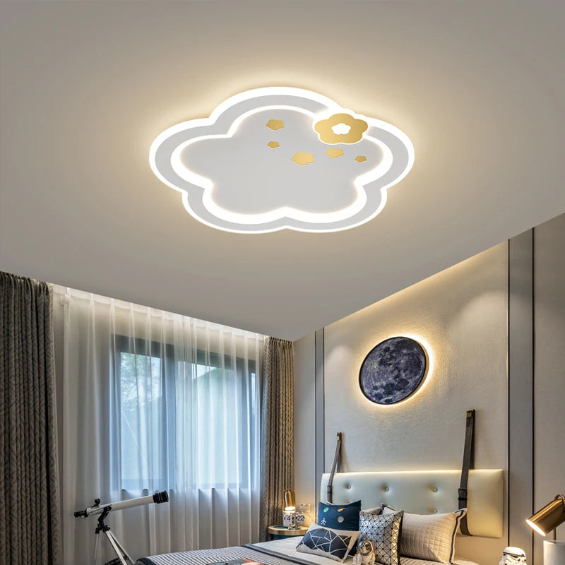 plafonnier led suspendu planète intelligente design minimaliste protection yeux enfant - vue 3 sur 19