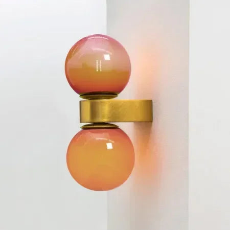 applique murale moderne en verre avec boule nordique décorative - vue 2 sur 9