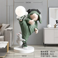 lampe de bureau astronaute sculpture moderne en résine décorative artisanale