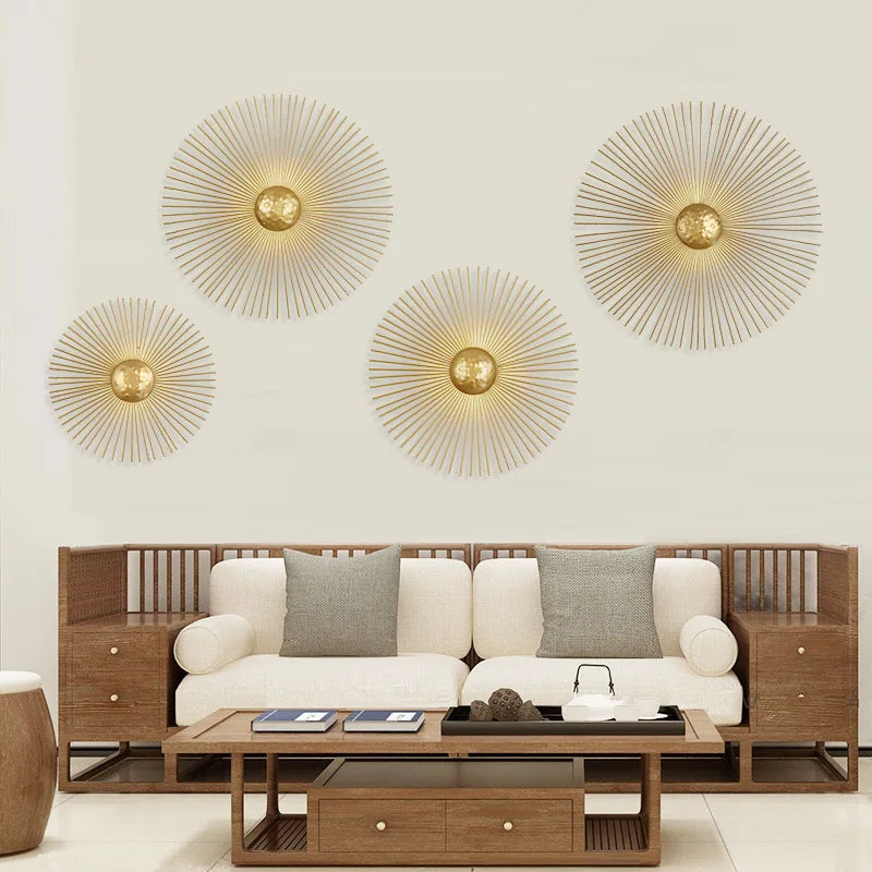 applique murale soleil led déco pour hôtel boutique - vue 4 sur 11