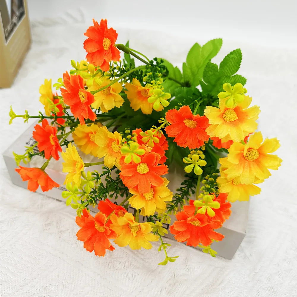lot de fleurs artificielles résistantes aux uv pour décoration extérieure - vue 9 sur 16