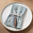 Serviette de table coton lavé douce style classique