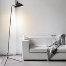 lampadaire minimaliste blakc en métal avec abat-jour rotatif