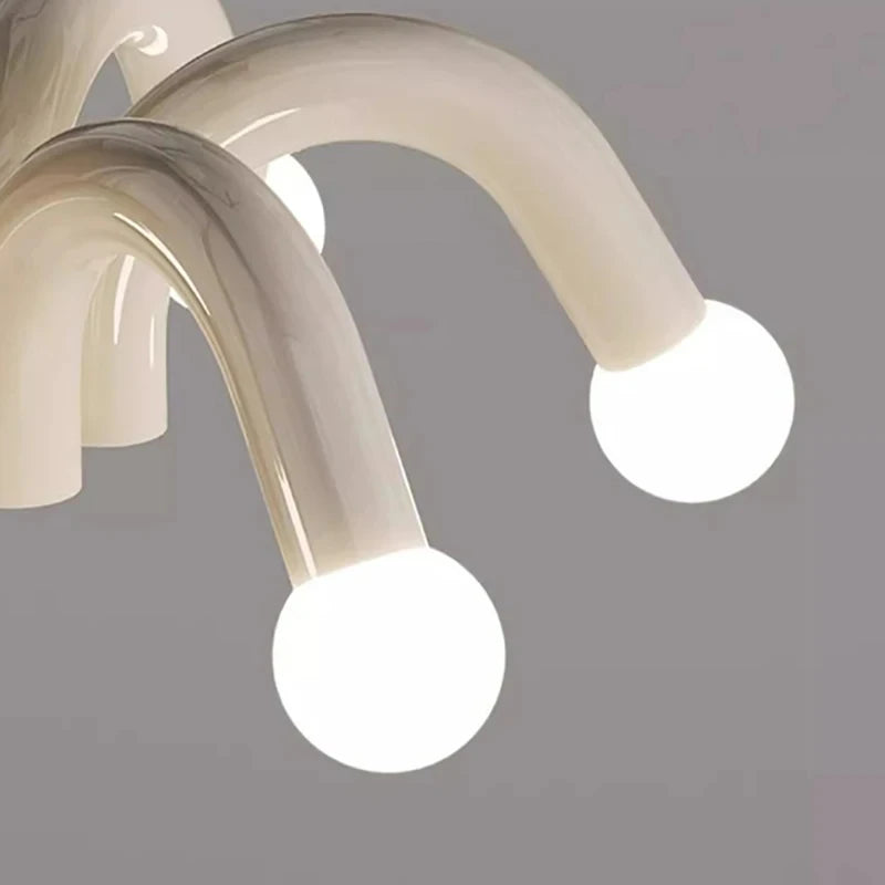 lustre métal en style art déco - vue 6 sur 8