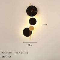 horloge murale led design nordique en acrylique pour décoration intérieure