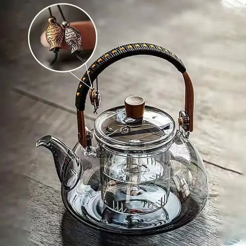 Bouilloire verre résistante chaleur thé moderne 1l