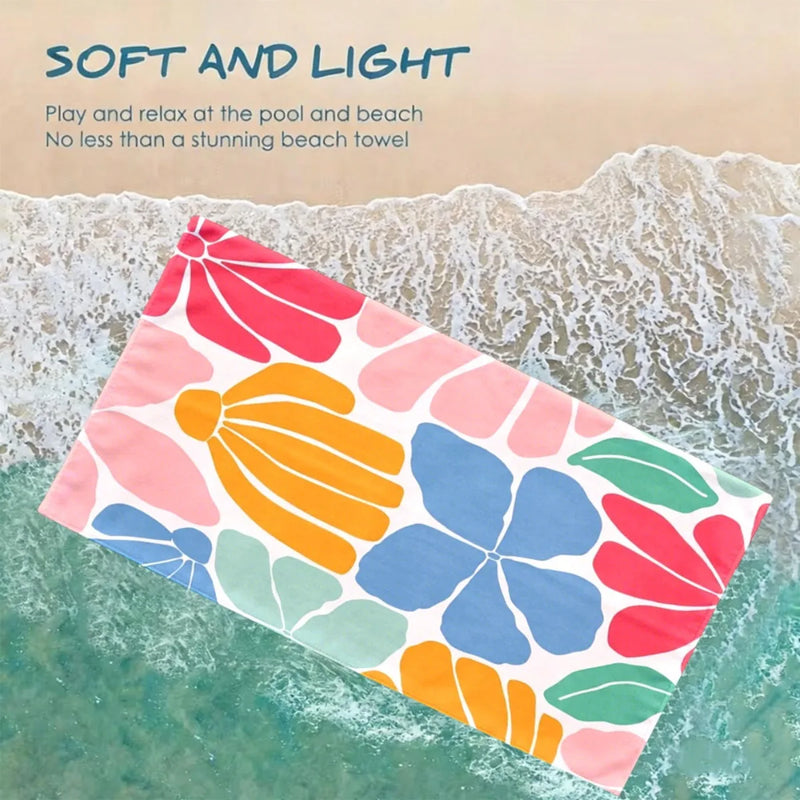 serviette de plage extra large style cartoon douce