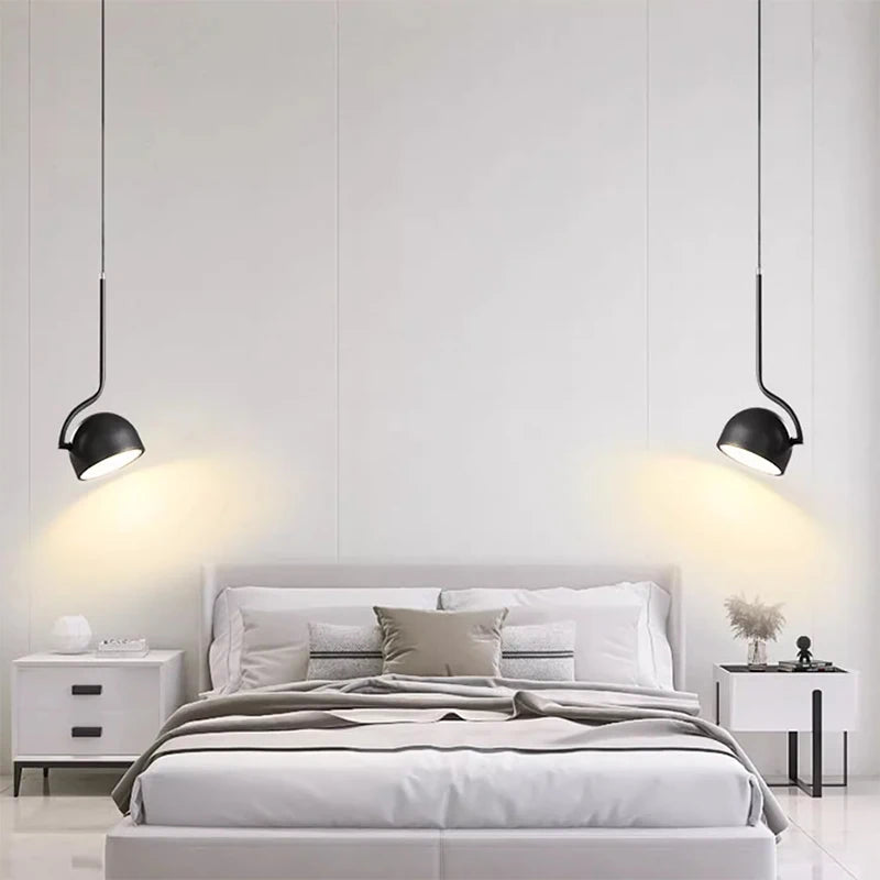 lampe suspendue led minimaliste en fer nordique