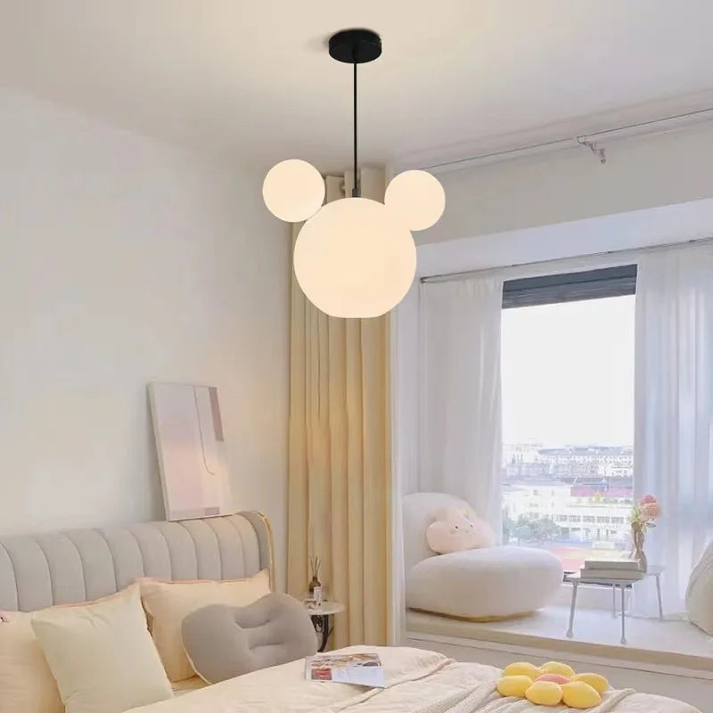 lustre suspension nordique en verre pour enfants créatif