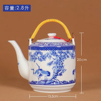 Théière céramique jingdezhen grande capacité style chinois traditionnel