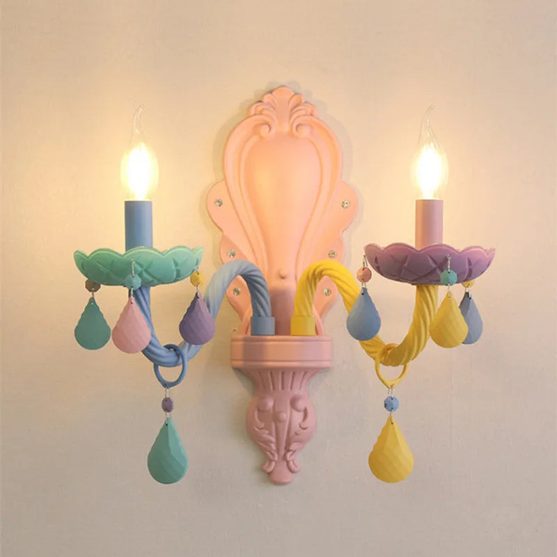lustre arc-en-ciel en cristal design kawaii pour décoration chambre enfant - vue 4 sur 18
