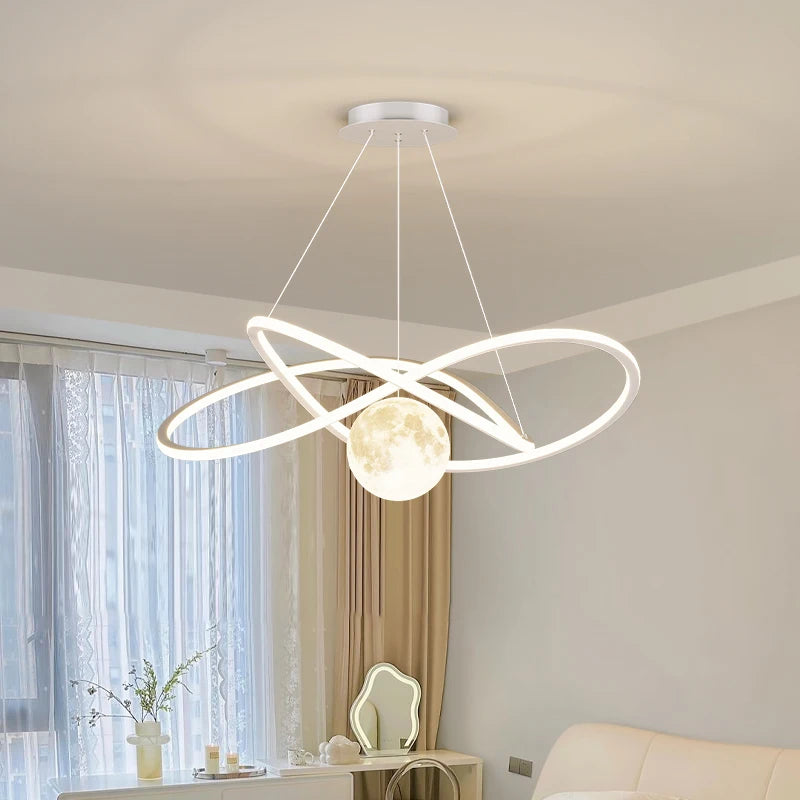Plafonnier LED suspendu au Design rond - vue 4 sur 19