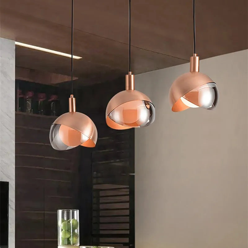 Suspension en verre LED nordique - vue 3 sur 14
