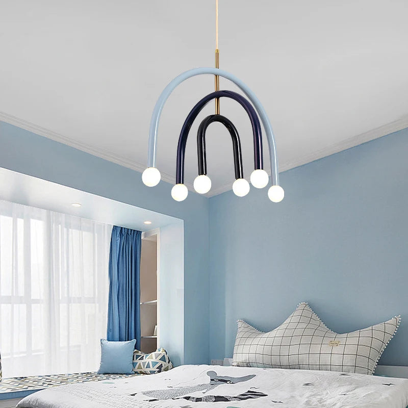 Magnifique lampe suspendue arc-en-ciel E14 - vue 7 sur 23