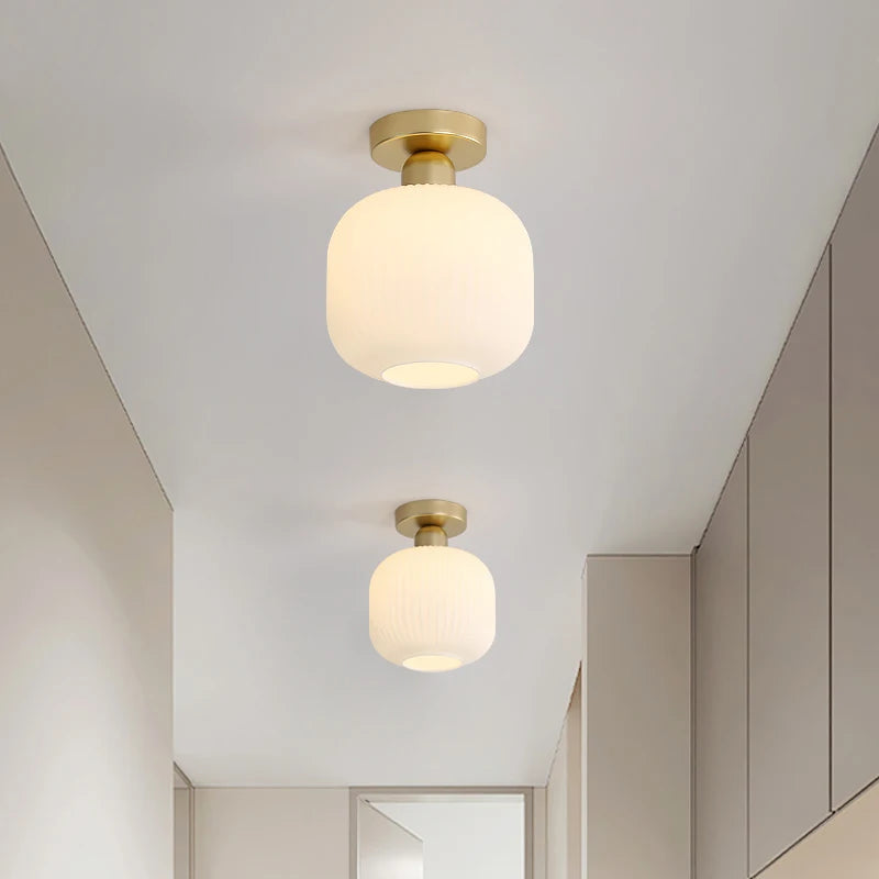 plafonnier nordique en verre simple luxe américain