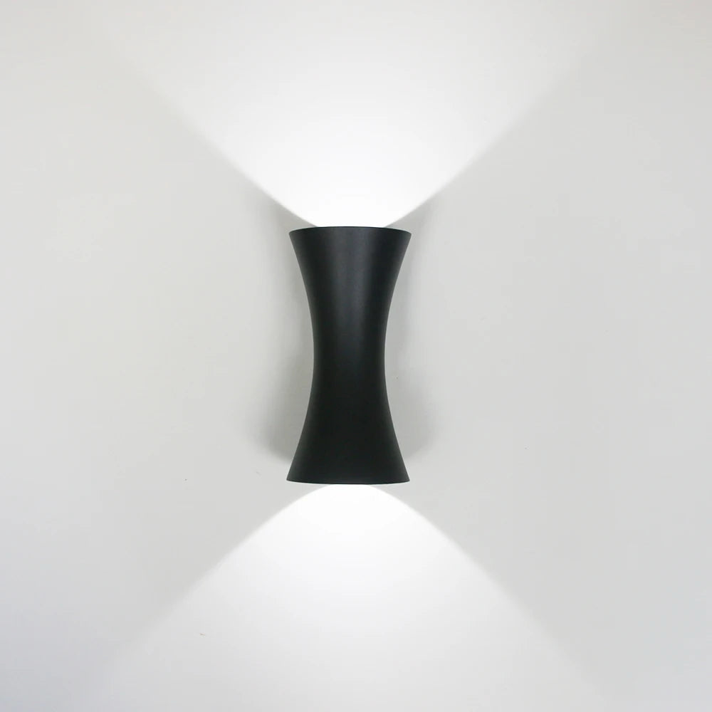 Applique murale étanche extérieure 12W lumière LED COB en aluminium noir luminaire AC85-265V étanche IP65 chambre porche applique murale - vue 4 sur 6
