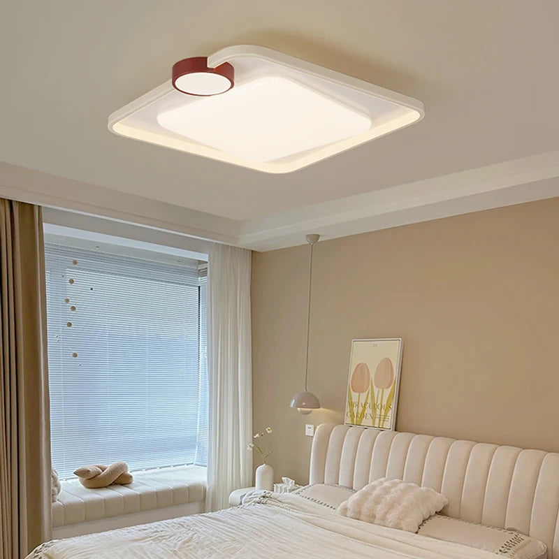 Plafonniers carrés ronds simples chambre LED éclairage intérieur moderne couloir nordique étude cuisine salle à manger lumière - vue 7 sur 12