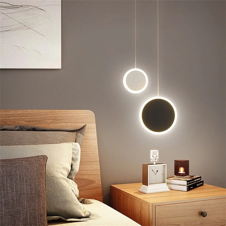 suspension en forme de lune double tête pour décoration intérieure - vue 4 sur 9
