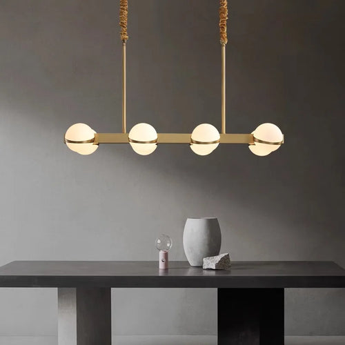 Lustre doré design intérieur moderne LED