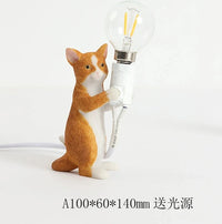 lampe de bureau décorative pour animaux en résine