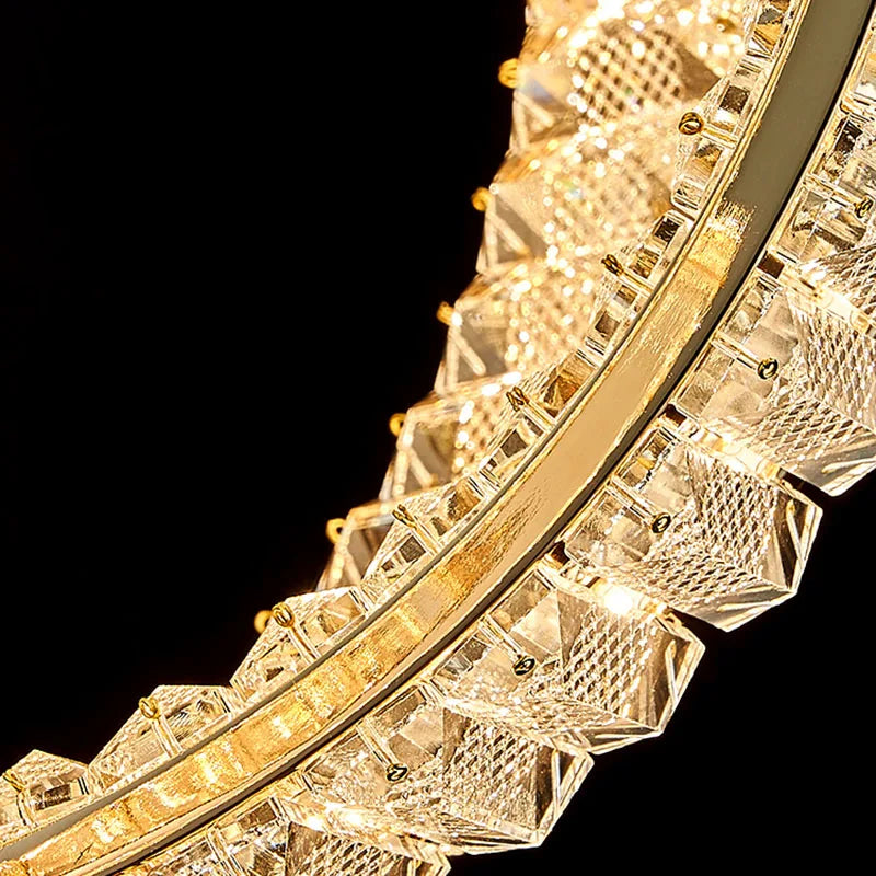 lustre de luxe en cristal pour villas haut de gamme personnalisé