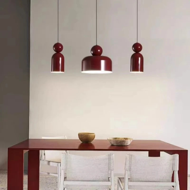 lustre led moderne avec cordon métallique ajustable
