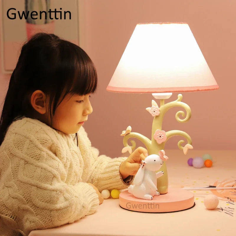 lampe à poser lapin dessin animé pour enfant décorative - vue 7 sur 7