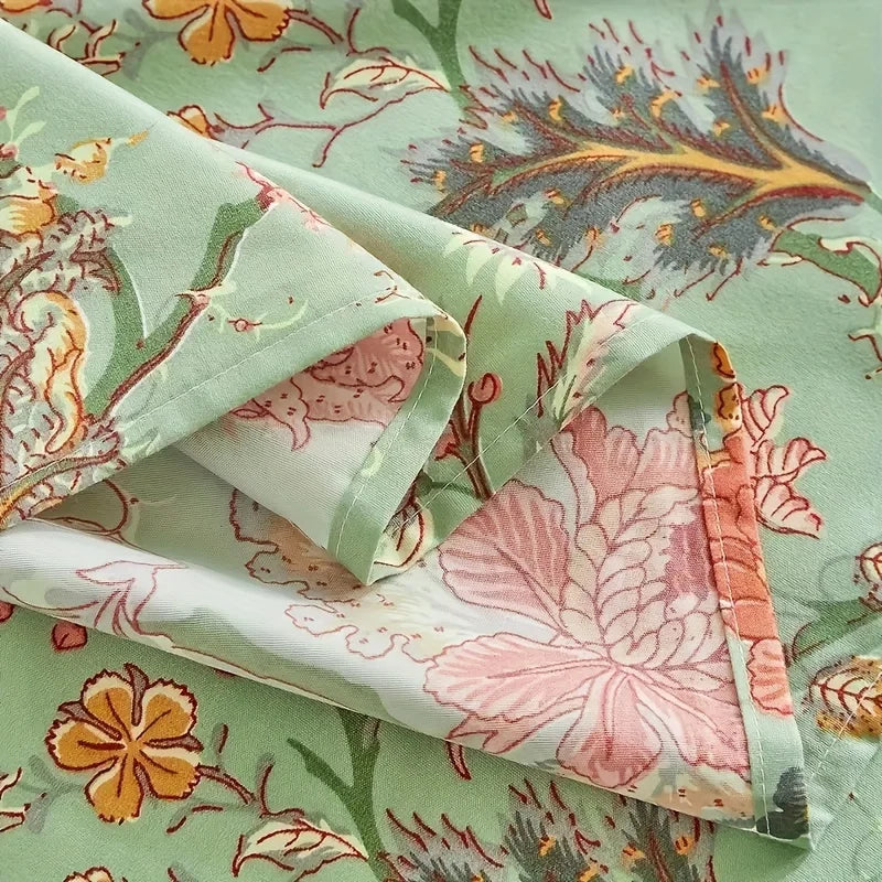 ensemble de couvre-lits imprimés fleurs vignes doux et confortable pour chambre