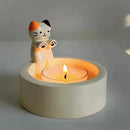 bougeoir chaton mignon pour aromathérapie cadeau anniversaire