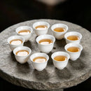 Service the porcelaine dehua kungfu artisanal 10 pieces