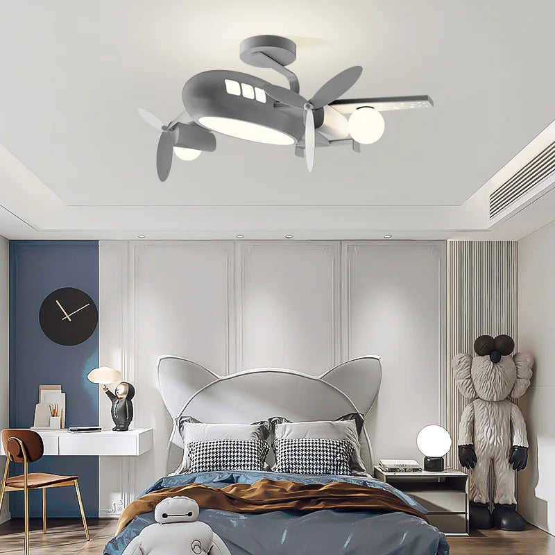 plafonnier avion nordique pour chambre enfant décoration lumineuse - vue 6 sur 10