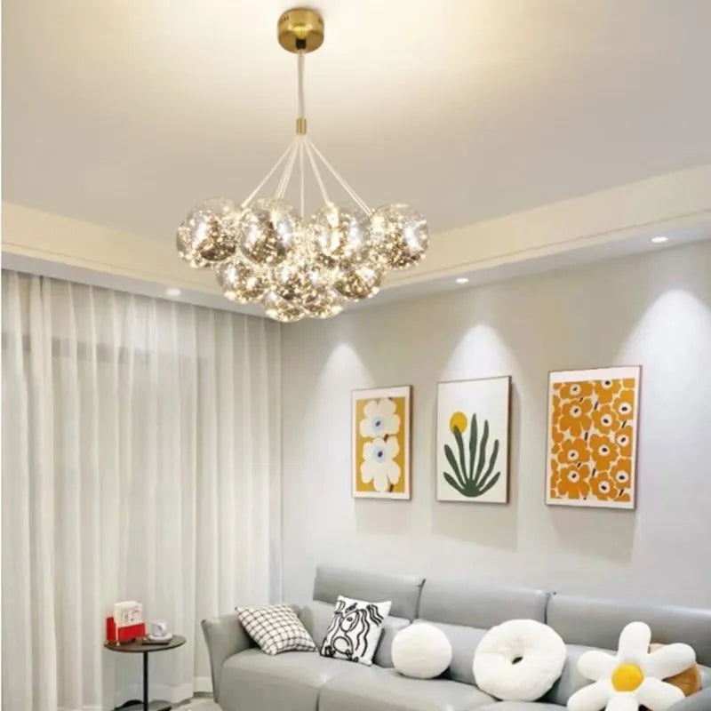 Suspension LED en verre au design nordique moderne - vue 5 sur 27