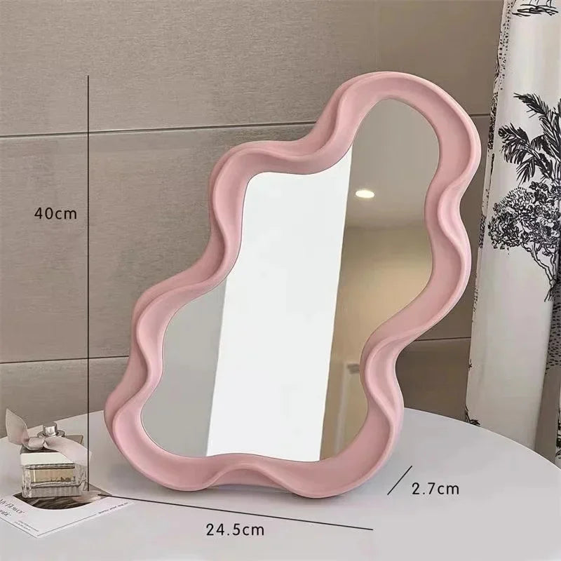 miroir nuage kawaii sur pied pour maquillage et décoration - vue 7 sur 12
