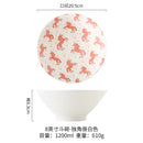 Bol ramen japonais céramique motifs floraux 1 2l