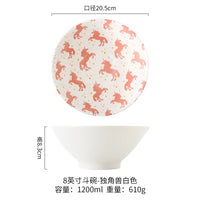 Bol ramen japonais céramique motifs floraux 1 2l