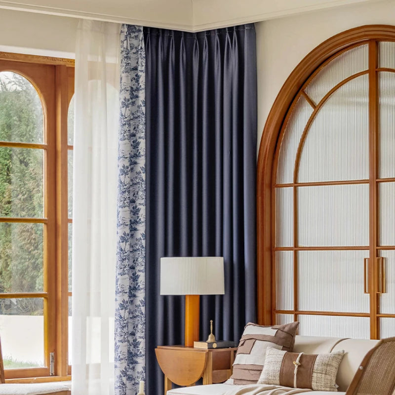 Rideau occultant style campagne française motif floral salon