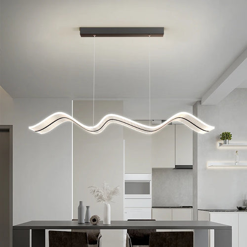 suspension acrylique forme de vague moderne nordique