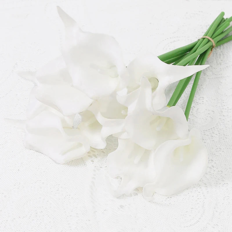 lot de fleurs artificielles lys calla pour mariage et décoration florale - vue 23 sur 23